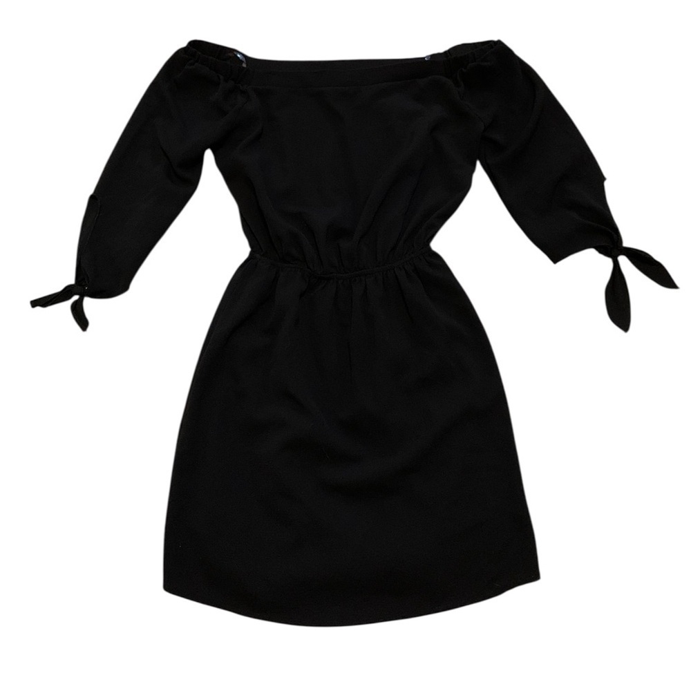 GUESS Black Off-the-Shoulder Dress - XS/TP - Bow Tie Sleeves